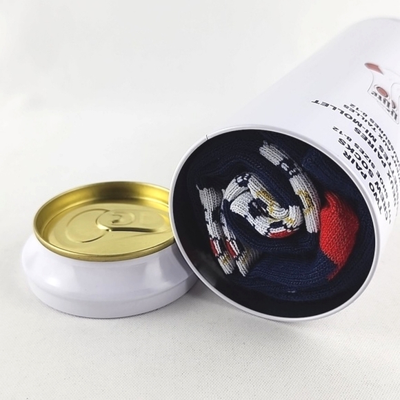 2 Pairs Crew Socks Blue Red White Miller Lite Shoe Size 8-12 - Picture 9 of 9